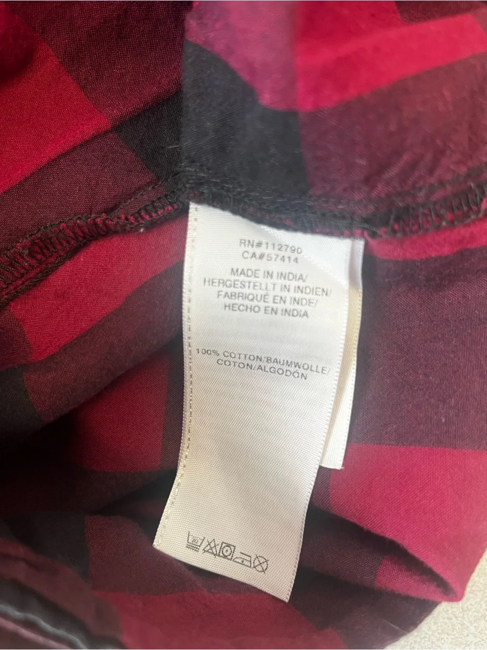 True Religion Men's Plaid Western Button Up Shirt -Red/Black Sz XL